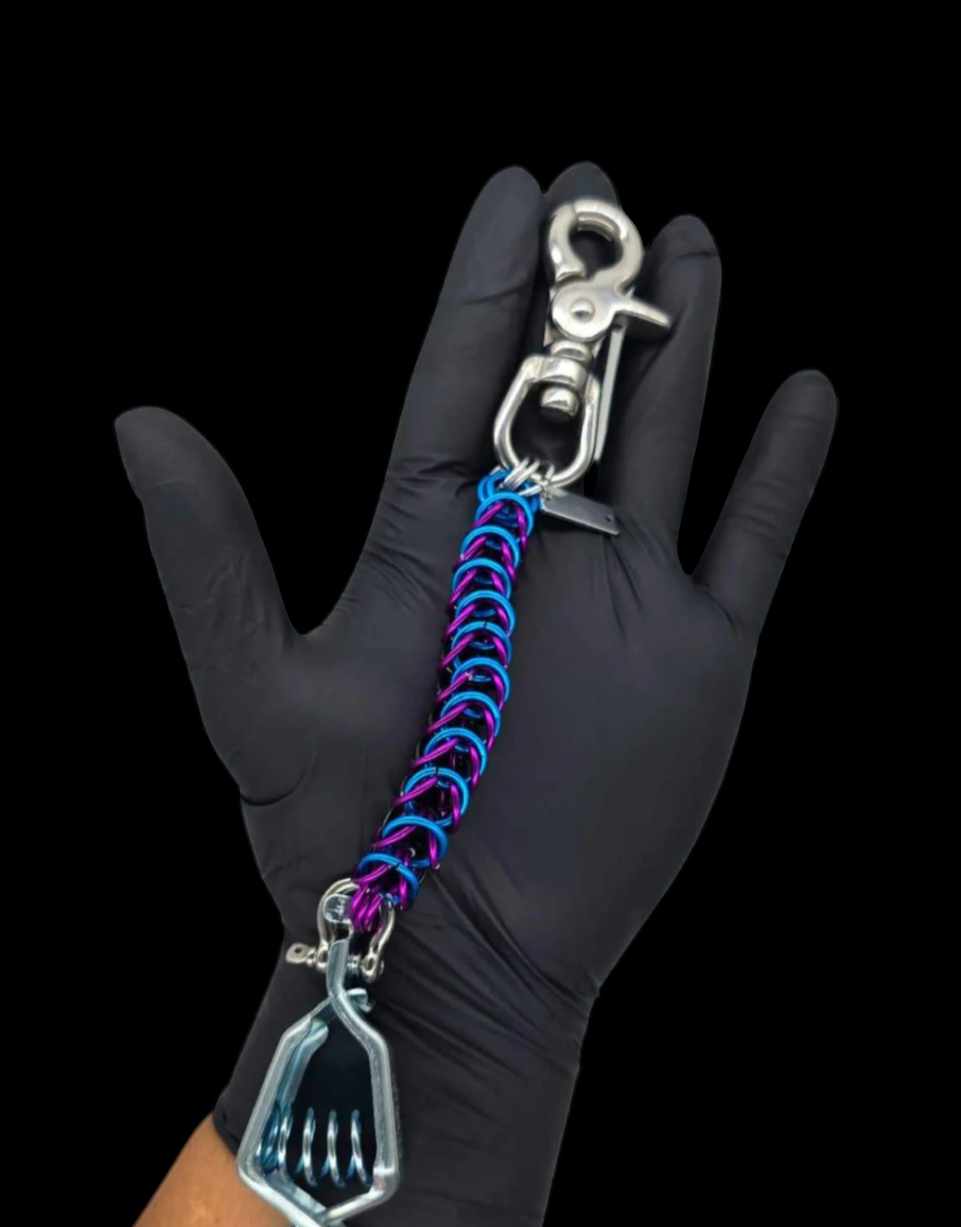 Glove Clips/ Key Chain : Blue & Purple